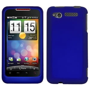 Rubberized Blue Snap - Rubberized Protector Hard Shell Snap On Case for Verizon HTC Merge, HTC Merge - Blue