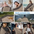 thumbnail image 5 of Black Brown Greek Key Cooling Blanket,Lightweight Summer Throw Blanket with Double Sided Cold Effect,Geometric Greece Ancient Farmhouse Geo Picnic Blankets Bed Sheet for Hot Sleepers 40"x60", 5 of 8