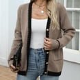 thumbnail image 4 of GuangCheng Cardigan Sweaters for Women Open Front Long Sleeve Button Down Knit Jackets with Pockets for Fall Winter, 4 of 5