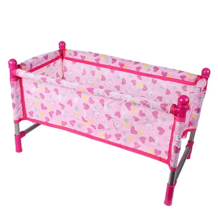 ZOUBAOQ Doll Baby Toddler Bed Crib Playset Kids Simulation oy Furniture INST