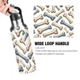 thumbnail image 2 of ALAZA Bones Dog Pattern Water Bottle Insulated Flask Stainless Steel Straw Lid 20 oz, 2 of 6
