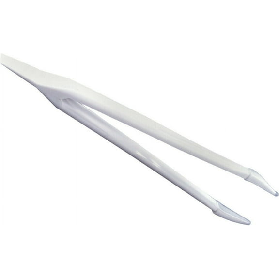 New Soft Contact Lens Tweezers 5" Long White Plastic / Silicone Tips