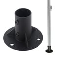 thumbnail image 1 of Round Post Flange Base Fitting, Round Chain Link Fence Post Pole Flange Base, Black Floor Flange, Concrete Mounted Post Pole Bracket for Mailbox Fence Flag, 1 of 7