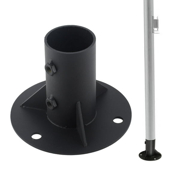 Chain Link Fence Pole Heavy Duty Floor Flange Base Solid Post Mount for Holding Fence Mailbox Flag