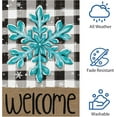 thumbnail image 5 of SM-XLHN Welcome Winter Garden Flag 12x18 Inch Double Sided Burlap Snowflake Black White Buffalo Plaid Check Rustic Yard Flags for Seasonal Christmas Farmhouse Decoration(ONLY FLAG), 5 of 6