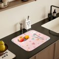 thumbnail image 5 of Yayeee Dish Drying Mat for Kitchen Counter 18" x 24" Microfiber Super Absorbent Coffee Decorative Pad, Love in The Air, 5 of 9