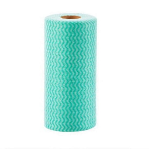 BRIGHTFUFU 2 rollos de paños de cocina desechables lavables para limpiar a mano y limpiar superficies de metal o vidrio.