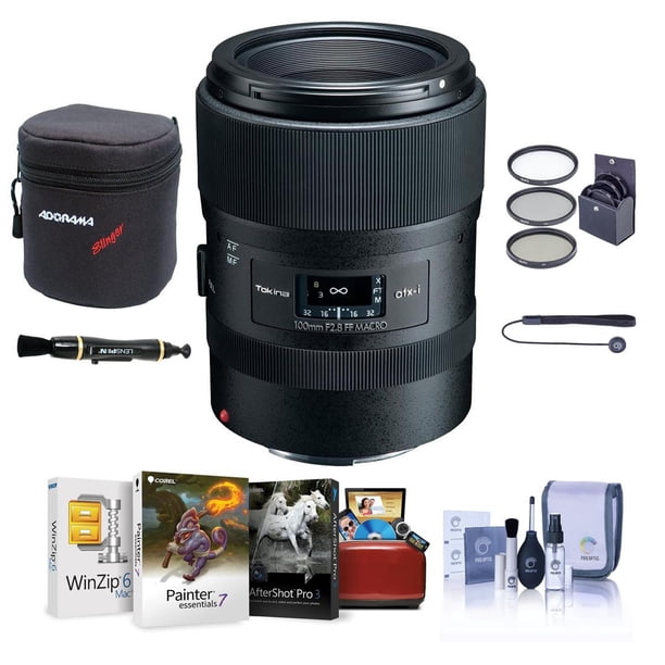 tokina atx i 100mm f 2 8 ff macro lens for nikon f mount bundle with soft lens case 55mm filter kit lens cleaner capleash ii cleaning kit mac