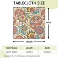 thumbnail image 2 of Decorative Bohemian Floral Square Tablecloth 34x34 Inch with Stretch Fit for Various Tables, 2 of 6