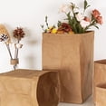 thumbnail image 4 of 50 Pack 12 Lb Brown Kraft Paper Bags,7" x 4.3" x 12.5",Large Heavy Duty Grocery Lunch Bread Sandwich Retail Gift Wrapping Bag, 4 of 5