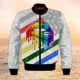 thumbnail image 2 of Nueva chaqueta bomber con estampado lésbico Lgbt para hombre y mujer, chaqueta bomber para hombre y mujer, abrigo de manga larga con bolsillos y cremallera, chaquetas de primavera, 2 of 4