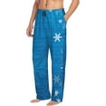 thumbnail image 6 of Disketp Blue Christmas Men's Pajama Pants - Ultra Soft Fleece Sleep and Lounge Pants (Size: S-XXL)-Medium, 6 of 6