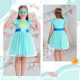 thumbnail image 6 of Marendyee Girls Cute Kitties Tulle Dress with Flutter Sleeves Cat Dress Movie Character up Outfits for Christmas, 6 of 16