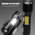 thumbnail image 3 of Mini linterna LED recargable por USB XPE + COB linterna impermeable Ehuebsd con zoom batería integrada luz de Camping, 3 of 9