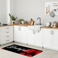 thumbnail image 5 of 3 Pcs Red Rose Kitchen Rug Set Red Rose Kitchen Decor Rug Non Slip Kitchen Floor Mat Farmhouse Country Kitchen Rugs and Mats Kitchen Decor Accessories, 20 x 32'''', 20 x 47'''', and 20 x 59'''', 5 of 6