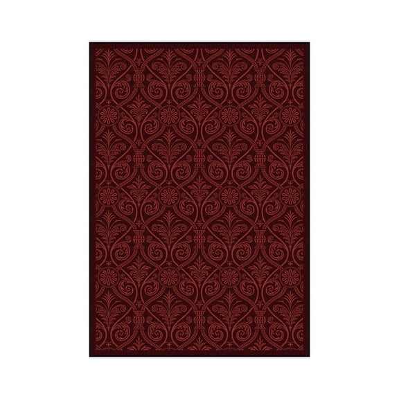 Damascus 5'4" x 7'8" Area Rug In Color Burgundy