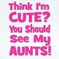 thumbnail image 2 of CafePress - Think I'm Cute? Aunts (Plural Infant Bodysuit - Baby Light Bodysuit, Size Newborn - 24 Months, 2 of 4