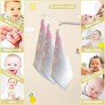 thumbnail image 3 of SKYSONIC Colorful Christmas Snowflake Baby Muslin Washcloths Face Towel, 3 PCS Shiny Burp Cloths Cotton Wipes Infant Wash Cloth for Newborn Boys Girls 12"x12", 3 of 7