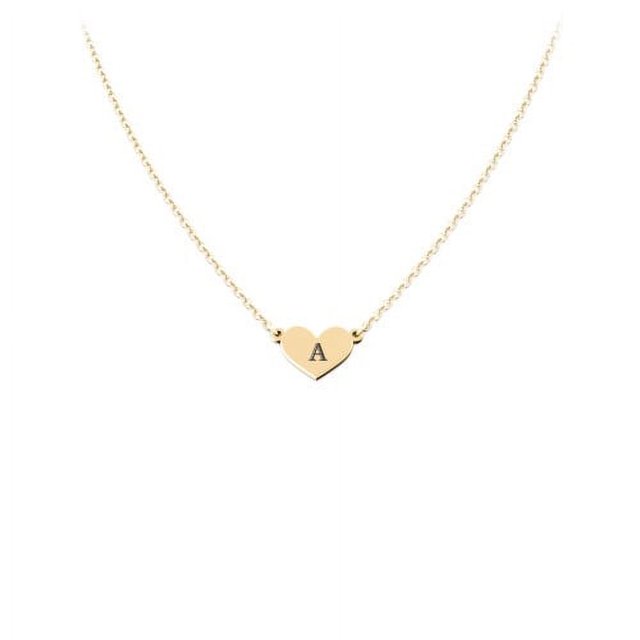 Engravable Heart Charm Necklace