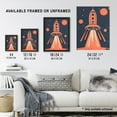 thumbnail image 3 of Artery8 Red Rocket Spaceship Launch Retro Style Design Kids Bedroom Unframed Wall Art Print Poster Home Decor Premium, 3 of 3