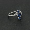 thumbnail image 4 of Birthstone Ring for Women Statement Ring 3 Stone Sterling Silver Cz Ginger Lyne Collection, 4 of 5