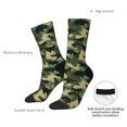 thumbnail image 4 of Pofeuu Camouflage Dinosaur Print Crew Socks, Adult Running Hiking Socks for Youth and Adult, 4 of 6