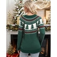 thumbnail image 2 of Fair Isle Sweaters for Women Ugly Christmas Sweater Crew Neck Long Sleeve Cute Funny Holiday Chrismas Tree Print Cable Knit Pullover Sweater Alsol Lamesa, 2 of 6