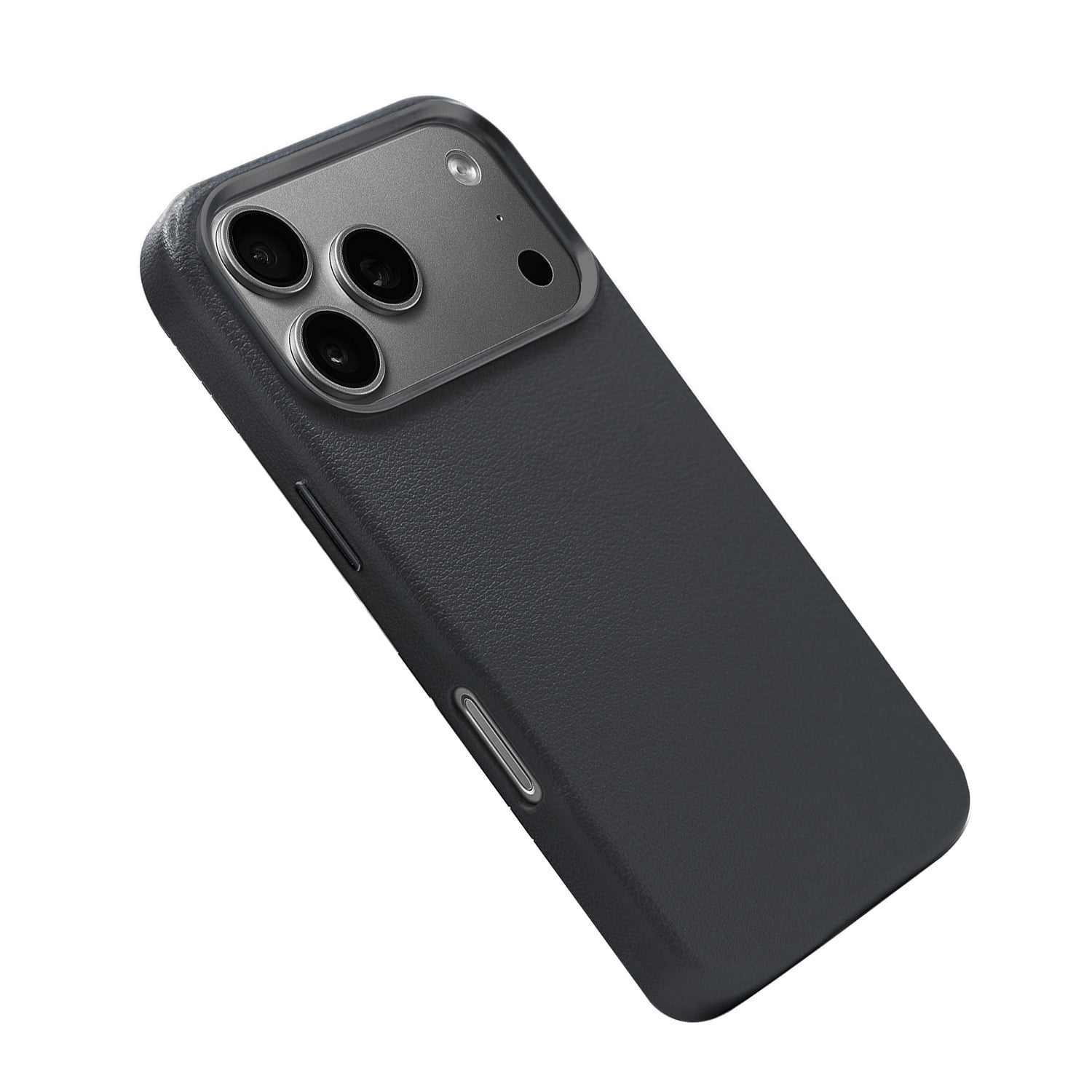 New Leather Case with Wireless Charger for iPhone 17 Pro Max - Black