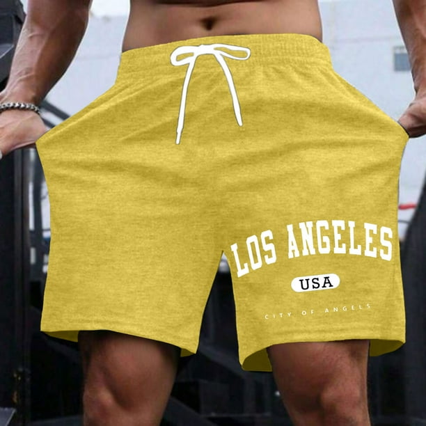 WILLBEST Pantalones Cortos Casuales para Hombre, para Uso Diario, con Estampado de Letras, Cómodos y Elegantes, para Verano, para Ir de Compras Por La Calle y Relajarse.