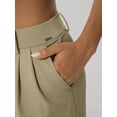 thumbnail image 5 of Ihhxva Women's High Waisted Wide Leg Pants Elastic Waist Stretchable Multi-Pockets Solid Color Trousers Slacks Business Casual Office Daily Wear - Khaki L, 5 of 8