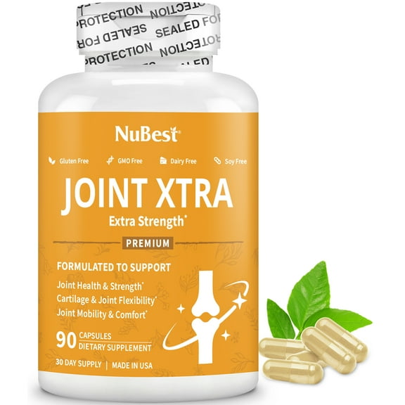 Joint Xtra by NuBest, Joint Strength Booster with Glucosamine, Chondroitin, MSM, Type II Collagen & Turmeric, 90 Capsules