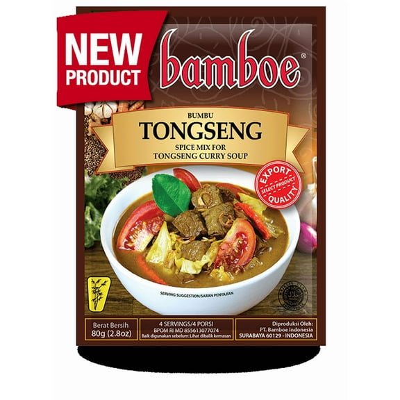 Bamboe - Tongseng/Tongseng Curry Soup Spice Mix - 6 x 2.8 oz - Product of Indonesia by Bamboe