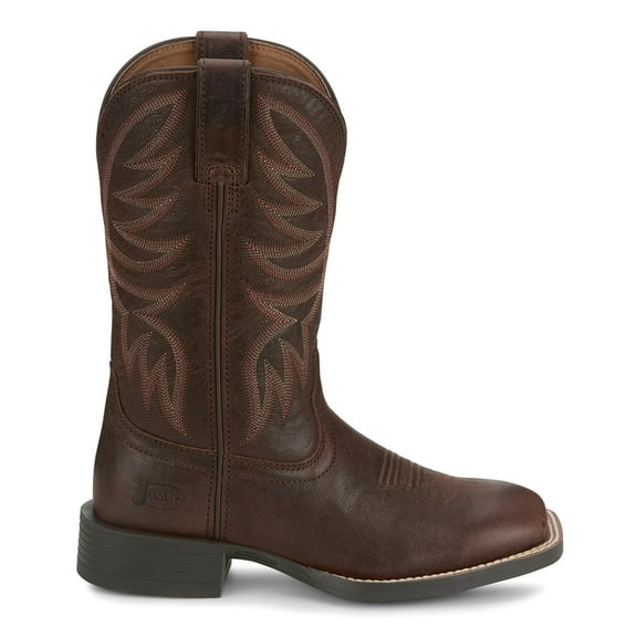 Justin Boots Womens Demeter Wide Square Toe Cowboy Mid Calf Boots