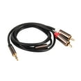 thumbnail image 3 of Jack 3.5mm to 2 RCA Audio Cable AUX Splitter 3.5mm Stereo Male to Male RCA Adapter 2 Speaker Cable 1m, 3 of 8
