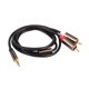 thumbnail image 3 of Cable de audio Jack de 3,5 mm a 2 RCA, divisor auxiliar, adaptador estéreo de 3,5 mm macho a RCA macho, cable para 2 altavoces de 1 m, 3 of 8