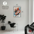 thumbnail image 5 of Colorful Splatter Sneaker Canvas Wall Art by Notoriart, Black Floater Frame, 25" x 37", 5 of 7