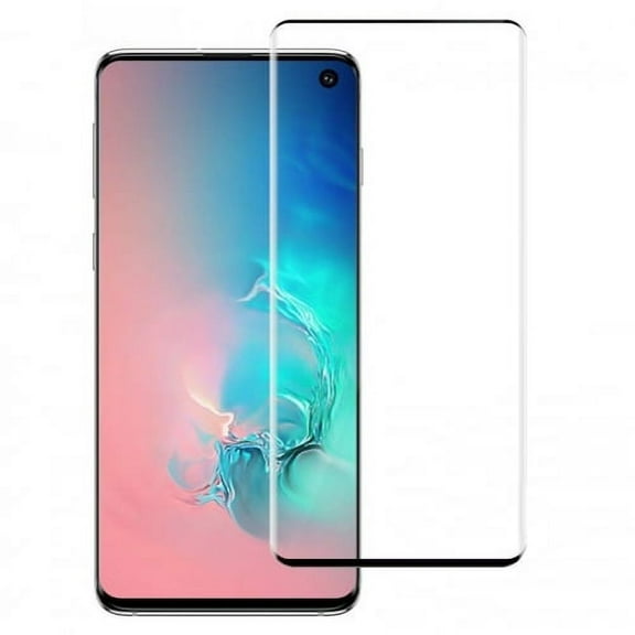 Tempered Glass Screen Protector for Samsung Galaxy S10 Plus - [Fingerprint Unlock] 3D Curved Edge Full Cover HD Clear [Bubble Free] [Case Friendly]