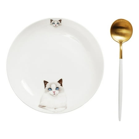 

Pet Portrait White Porcelain Side Print 8 Plate Set - I Love Ragdolls