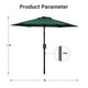 thumbnail image 2 of Sombrilla de patio exterior Simple Deluxe de 9 pies, 2 unidades, color verde, 2 of 7