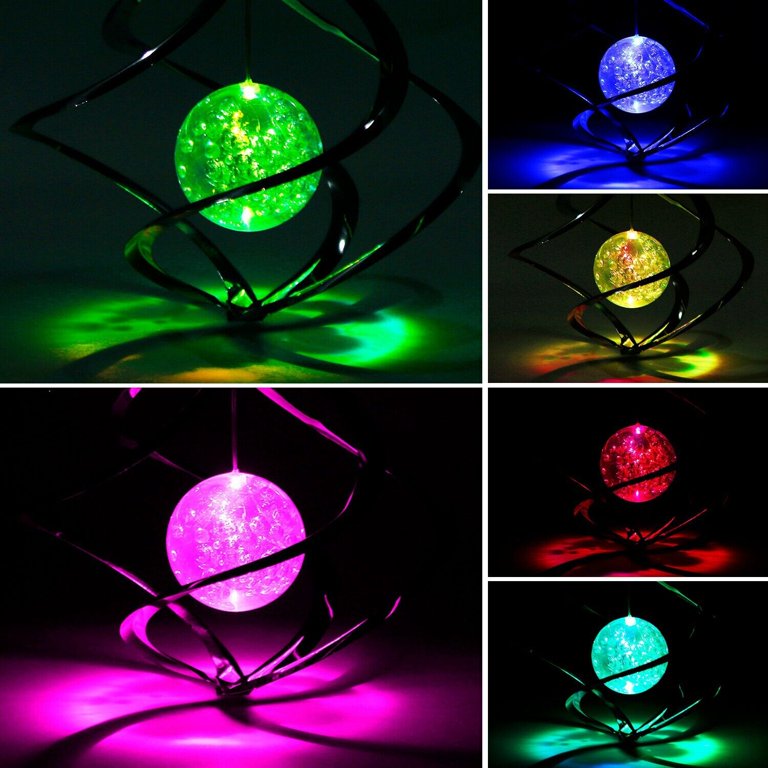 LED Solar Hummingbird Wind Chime Light,Outdoor Waterproof Multi-Color Solar Powered Mobile Wind Spinner String Light for Home Party Night Garden