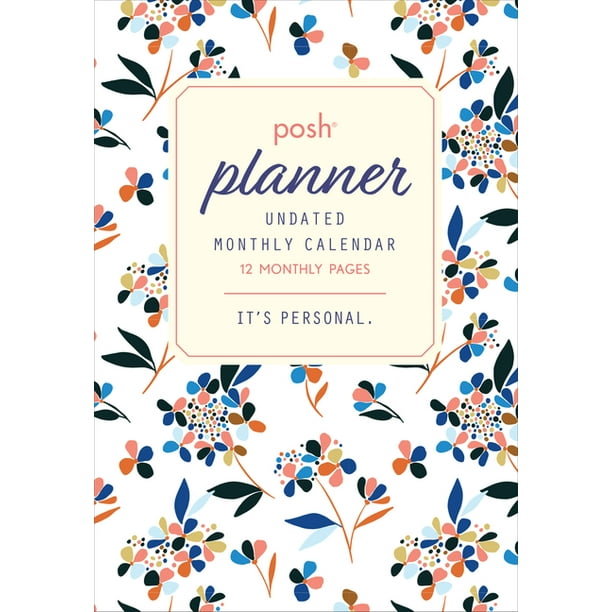 Posh Undated Monthly Pocket Planner Calendar