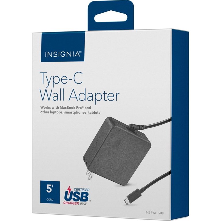 Insignia™ 35W Foldable Compact Dual USB-C Port Wall Charger for