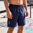 thumbnail image 6 of aohooy Mens Gym Shorts Plus Size Quick Dry Workout Shorts Elastic Waist with Pockets for Running Athletic Basketball Shorts Navy,M, 6 of 9