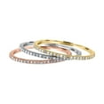thumbnail image 4 of JewelMore 1/10 cttw 14k Gold Dainty Half Band Natural Diamond Wedding Anniversary Ring (G-H Color), 4 of 8