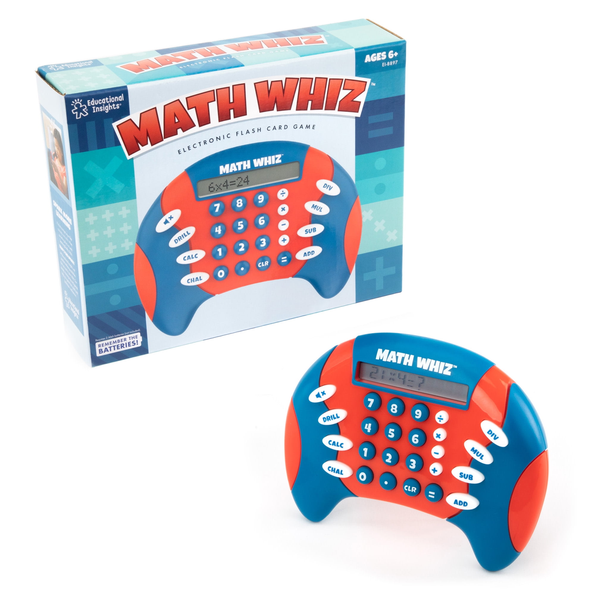 Educational Insights Math Whiz Electronic Math Game, Elementary School Learning Toy, Gift for Kids Ages 6 and up