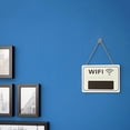 thumbnail image 2 of EeaseMX Etiqueta colgante rústica con contraseña WIFI para puerta de tienda, letrero mural colgante, adorno de diseño, placa de madera, decoración de pared, accesorios para colgar con Wifi, 2 of 7