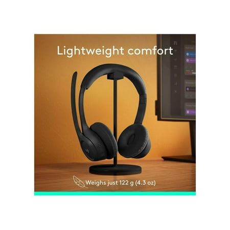 Logitech - Zone 300 Wireless Bluetooth On-ear Headset With Noise-Canceling Microphone - Black
