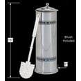 thumbnail image 6 of Renovators Supply Toilet Brush Holder 15" H x 5" Dia Bright Chrome Plate Finished Freestanding Tissue Paper Holder, Bathroom Storage Organizer w/L Handle Bowl Cleaning Brush, 6 of 6