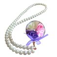 thumbnail image 1 of Bangcool Keychain Pendant Creative Faux Flower DIY Key Ring Pendant with Pearl Chain, 1 of 7