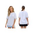 thumbnail image 2 of LMLYSoH Women's Summer Oversized T-Shirt Lace Patchwork Crew Neck Short Sleeve Loose Fitting Tops, 2 of 9
